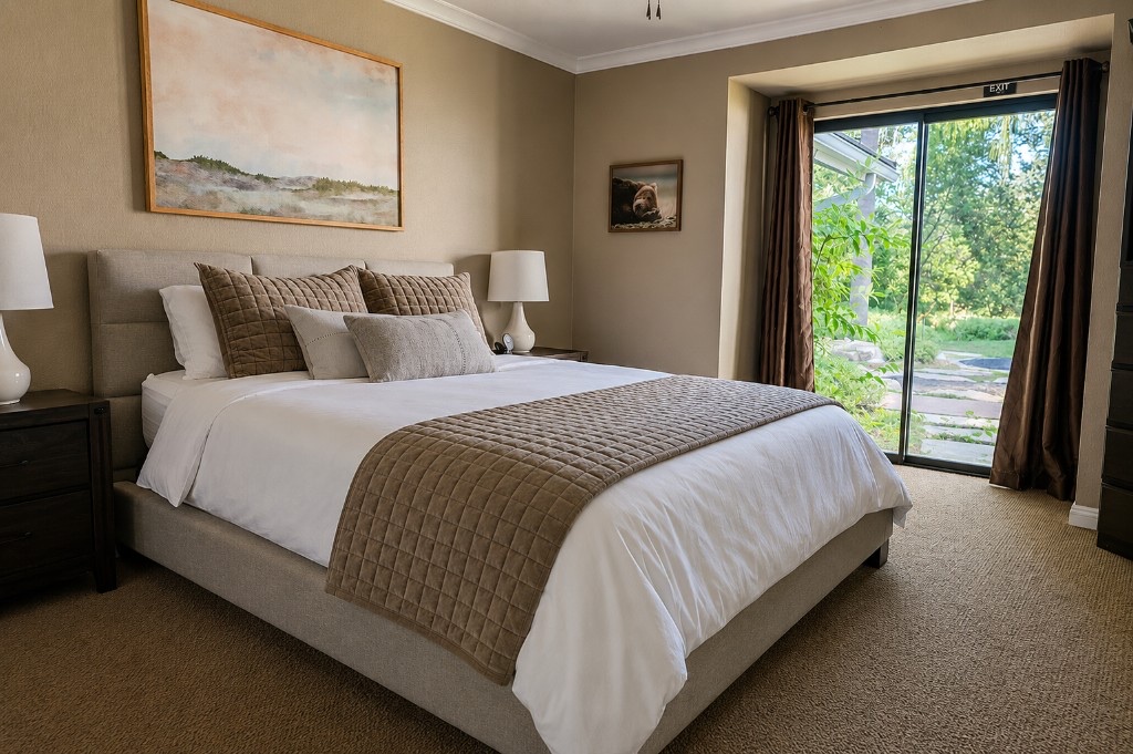 Private bedroom with garden view