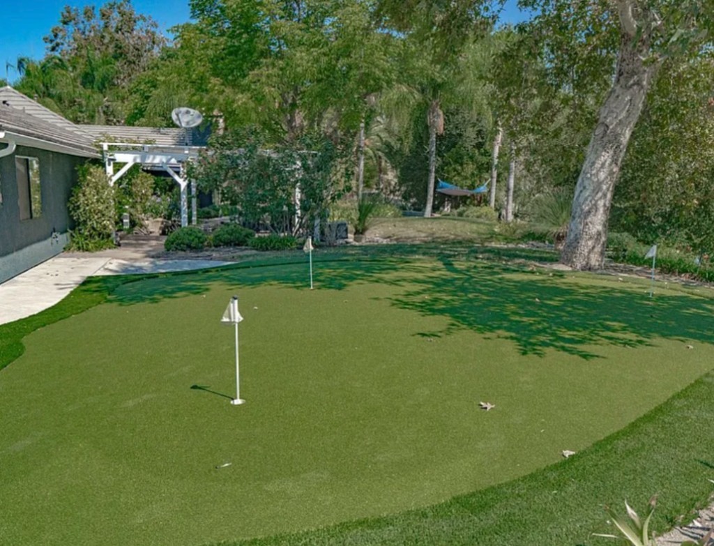 Putting green and outdoor recreation grounds