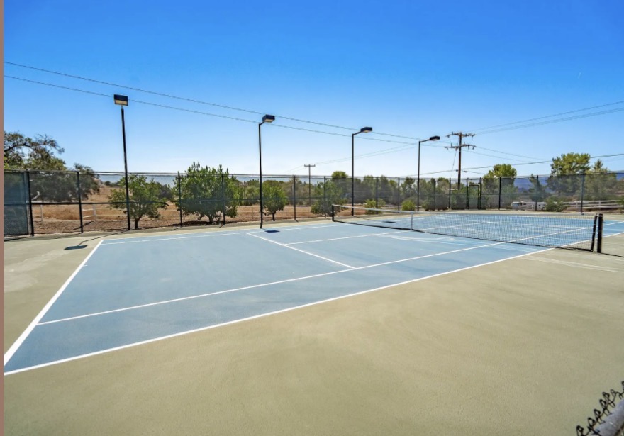 Tennis court on the Serenity Ranch grounds